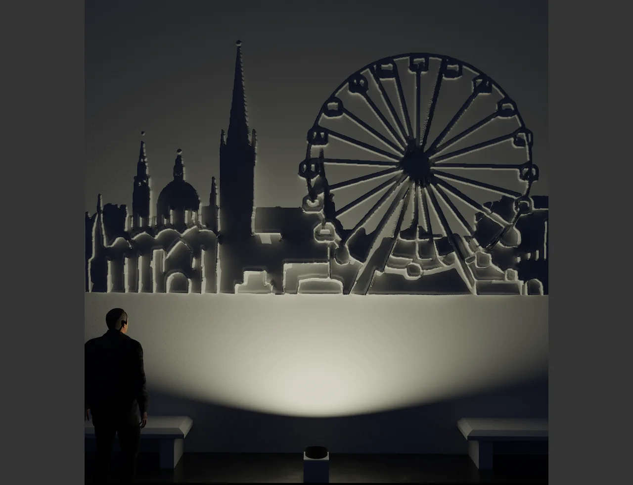 Shadow skyline with directional light