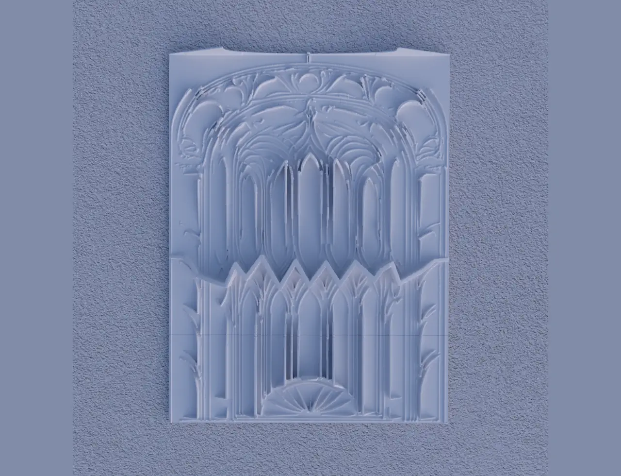 Relief panel under ambient daylight